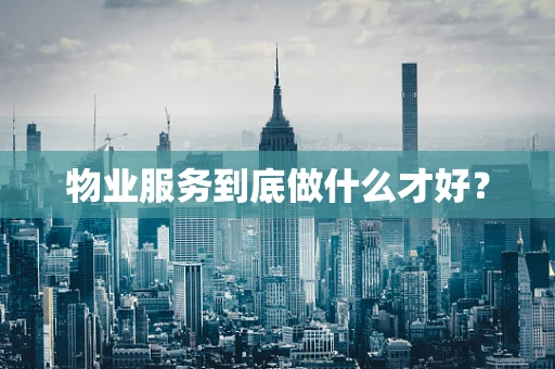 物业服务到底做什么才好？