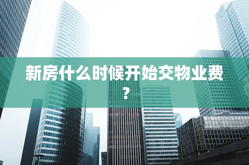 新房什么时候开始交物业费？