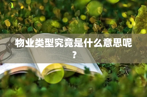 物业类型究竟是什么意思呢？
