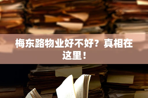 梅东路物业好不好？真相在这里！
