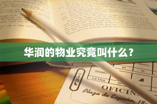 华润的物业究竟叫什么？