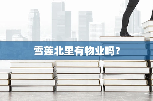 雪莲北里有物业吗？