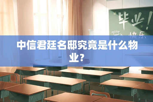 中信君廷名邸究竟是什么物业？