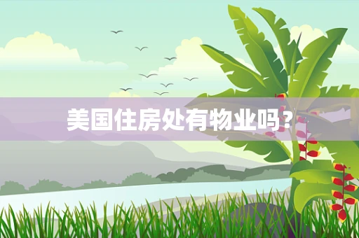 美国住房处有物业吗？