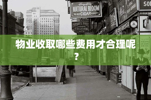 物业收取哪些费用才合理呢？
