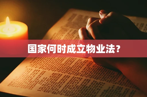 国家何时成立物业法？