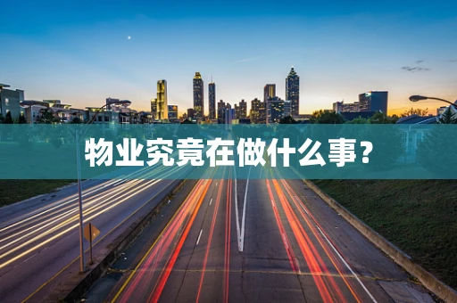 物业究竟在做什么事？