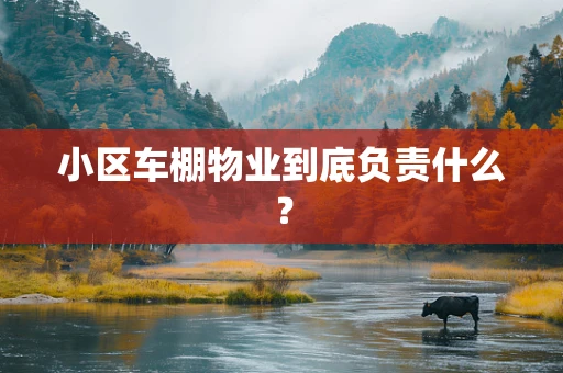 小区车棚物业到底负责什么？