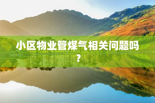 小区物业管煤气相关问题吗？