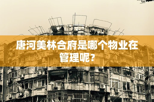 唐河美林合府是哪个物业在管理呢？