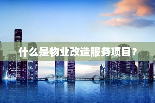 什么是物业改造服务项目？