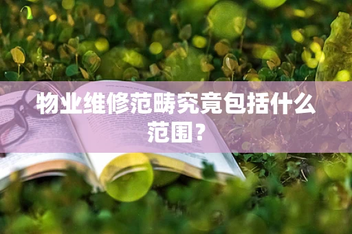 物业维修范畴究竟包括什么范围？
