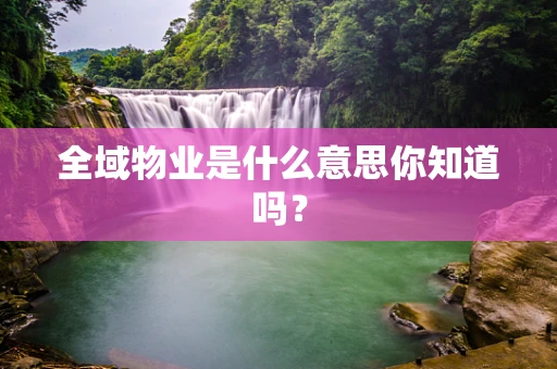 全域物业是什么意思你知道吗？