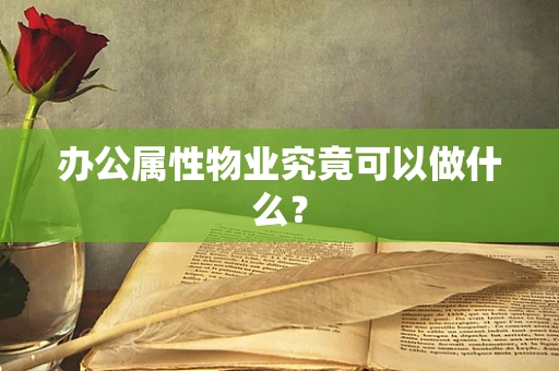 办公属性物业究竟可以做什么？
