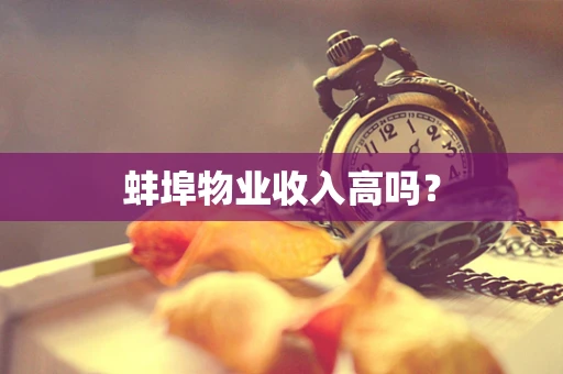 蚌埠物业收入高吗？
