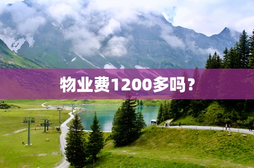 物业费1200多吗？