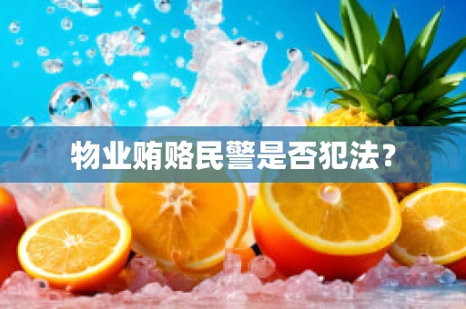 物业贿赂民警是否犯法？