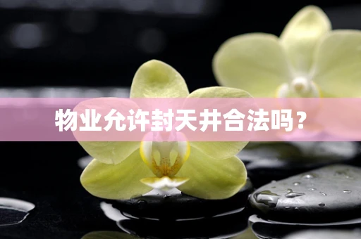 物业允许封天井合法吗？
