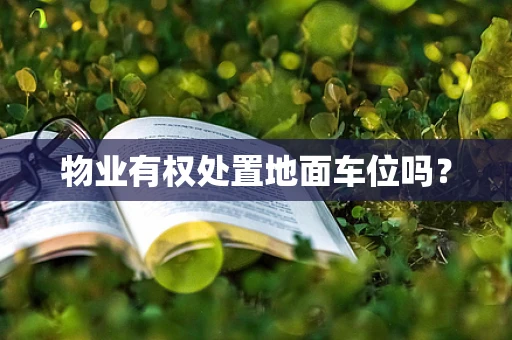 物业有权处置地面车位吗？