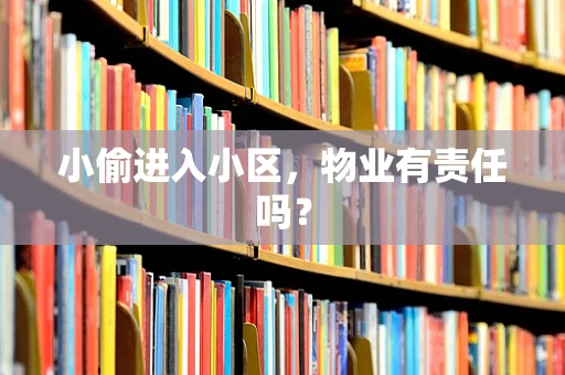 小偷进入小区，物业有责任吗？