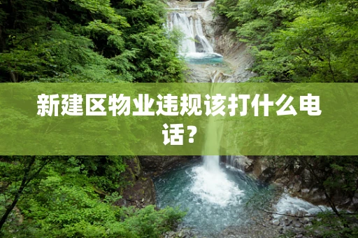 新建区物业违规该打什么电话？