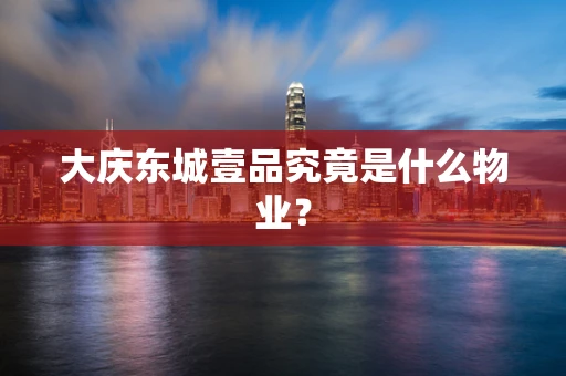 大庆东城壹品究竟是什么物业？
