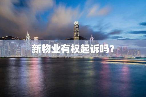 新物业有权起诉吗？