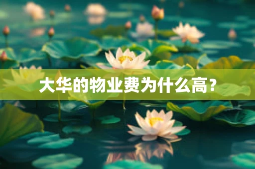 大华的物业费为什么高？