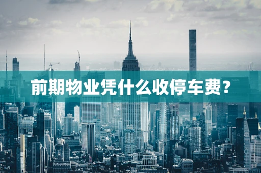 前期物业凭什么收停车费？