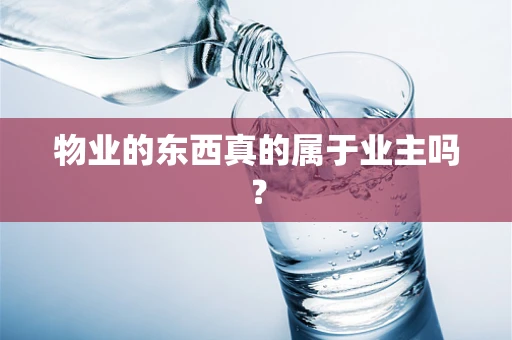物业的东西真的属于业主吗？
