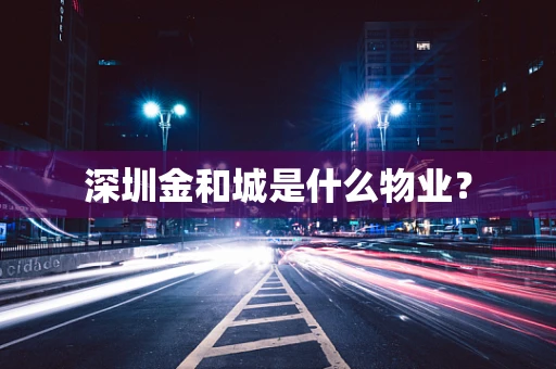 深圳金和城是什么物业？