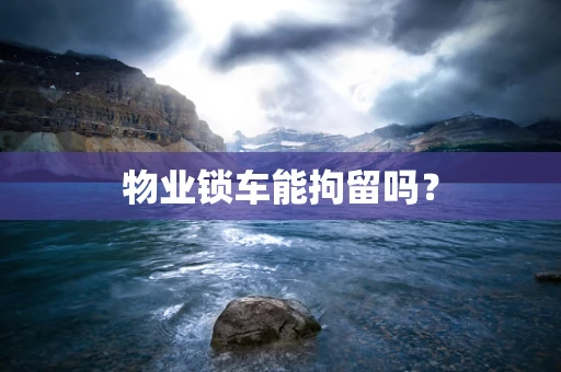 物业锁车能拘留吗？