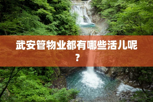武安管物业都有哪些活儿呢？