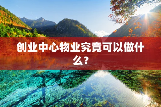 创业中心物业究竟可以做什么？