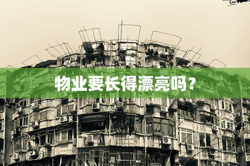 物业要长得漂亮吗？