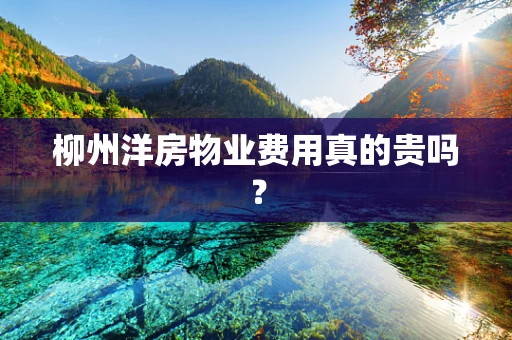 柳州洋房物业费用真的贵吗？