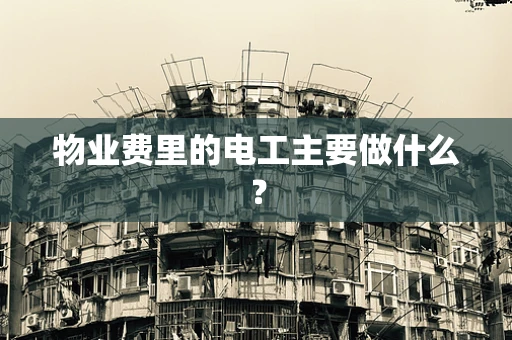 物业费里的电工主要做什么？