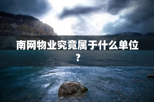 南网物业究竟属于什么单位？