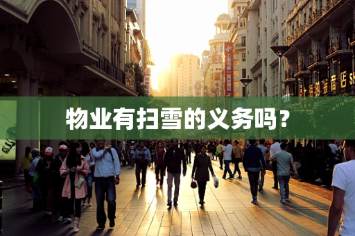 物业有扫雪的义务吗？