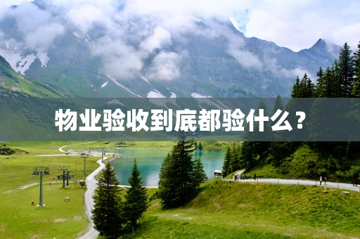 物业验收到底都验什么？