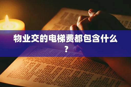 物业交的电梯费都包含什么？