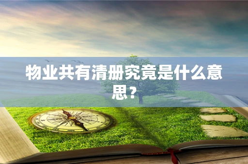 物业共有清册究竟是什么意思？