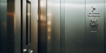物业会管电梯里抽烟的情况吗？